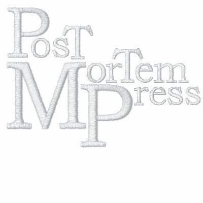 Post mortem Presse-weißer Text gesticktes Hemd Besticktes Polohemd