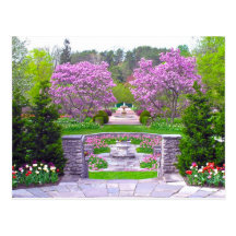 POSTCARD, SPRING GARDENS IN BLOOM (PHOTOG)