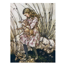 Postkarte: Alice und Märchenland - Schwein u. Pfef