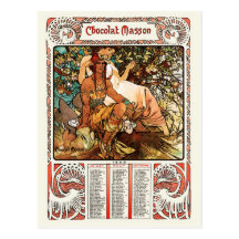 Postkarte Alphonse (Alfons) Mucha:  Männlichkeit