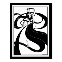 Postkarte:  Beardsley Illustration