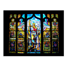 Postkarte-Befleckter Glas-Louis Tiffany 1