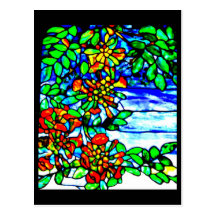 Postkarte-Befleckter Glas-Louis Tiffany 2