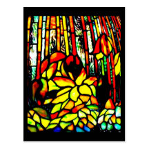 Postkarte-Befleckter Glas-Louis Tiffany 9