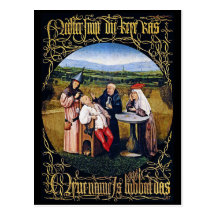 Postkarte: Bosch - Extrahierung des Steins der Ver