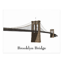 Postkarte: Brooklyn-Brücke: New York City