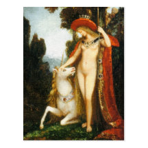 Postkarte:  Das Einhorn
