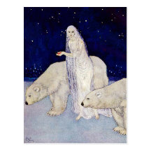 Postkarte: Das Schnee-Mädchen