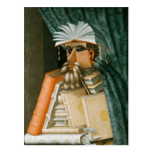 Postkarte: Der Bibliothekar