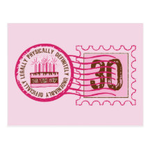 Postkarte der Geburtstags-Briefmarken-30