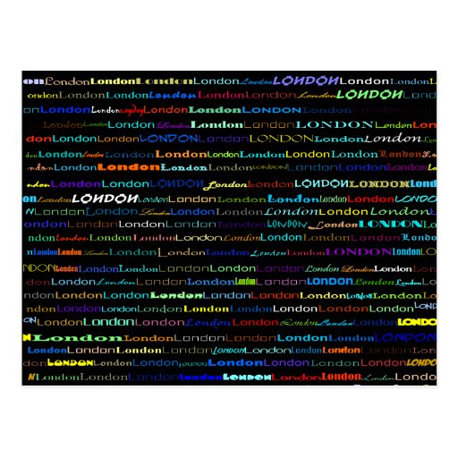 Postkarte des London-Text-Entwurfs-I