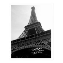 Postkarte Eiffelturm-Paris Frankreich b/w