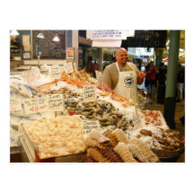 Postkarte Fischmarkt-Seattles WA