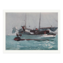 Postkarte mit Winslow Homer-Malen