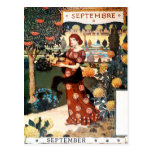 Postkarte: Monat von September - Septembre