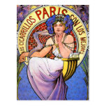 Postkarte:  Mucha Illustration