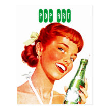 Postkarte Retro stilvolle Gallone mit Soda WORTSPI