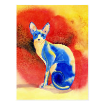Postkarte Sphynx Katzen-#1