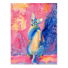Postkarte Sphynx Katzen-#2