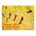 Postkarte:  Toulouse-Lautrec - Tanz-Truppe