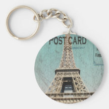 Postkarte von Paris-Eiffelturm Schlüsselbänder