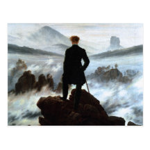 Postkarte: Wanderer über dem Meer des Nebels