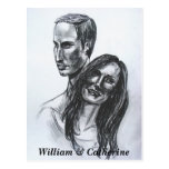 Postkarte William u. Catherine-Hochzeit