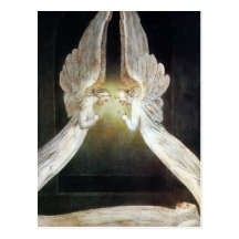 Postkarte Williams Blake: Christus schützte durch 