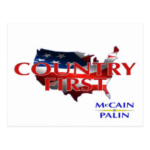 Postkarten Land-erste John McCains Sarah Palin
