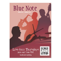 Postkarten-Schablonen-Ereignis-Jazz-Band