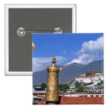 Potala-Palast in Lhasa, Tibet genommen von Anstecknadelbutton