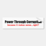 Power durch Korruption Autosticker
