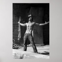 Power-Fitness-Modell-Plakat