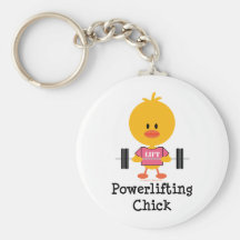Powerlifting Küken Keychain Schlüsselanhänger