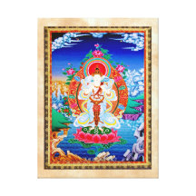 Prabhutaratna Buddha cooles orientalisches Padmaku Leinwand Druck