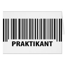 praktikant Barcodeaufkleber Grußkarten