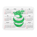 Prämien-Magnet grüner Drache des Kalenders