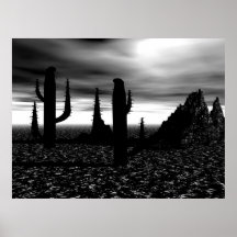 Prarie Cactii 2 Plakat