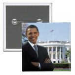 Präsident Barack Obama - QuadratPin Anstecknadelbutton