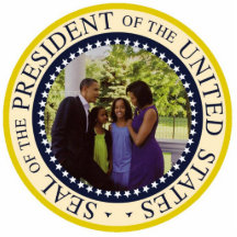 Präsident Obama Commemorative Sculpture mit Stand Photoausschnitt