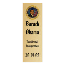PRÄSIDENT OBAMA Einweihung Gedenk Visitenkartenvorlagen