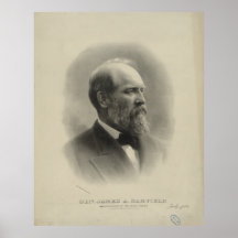 PRESIDENT GENERAL JAMES A. GARFIELD Portrait Poster