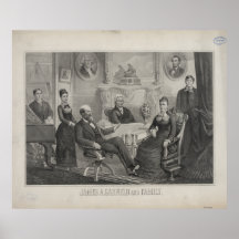 PRESIDENT JAMES ABRAM GARFIELD and family Print