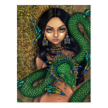 "Priesterin von Quetzalcoatl" Postkarte