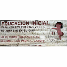 PrimärBildungsplakat (Wandgemälde) Batopilas, Mexi Photoausschnitte