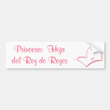 Princesa:  De Reyes Hija Del Rey Autosticker