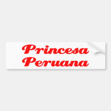 Princesa Peruana Autoaufkleber
