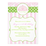 Princess Crown Birthday Party Invitation Pink