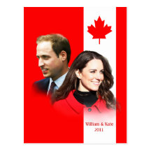 Prinz William - Kate Middleton Kanada Postkarte