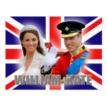 Prinz William u. Catherine-Postkarte